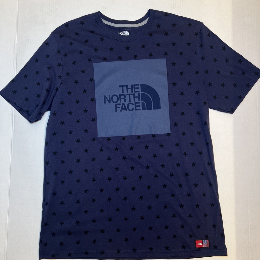 The North Face International Series USA Stars Mens XL Navy Shirt HTF NWOT